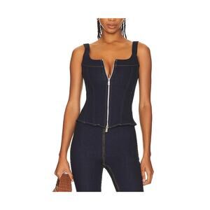 Eb Denim Structured Dark Denim Rainy Corset Size XS Top